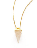 Quartz Pyramid Necklace 32"