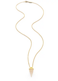 Quartz Pyramid Necklace 32"