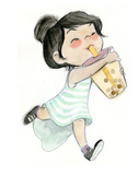Boba Girl Art Print 8x10