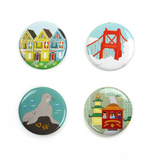 San Francisco Sites Magnet Set of 4