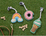 Rainbow Tug & Fetch Rope Dog Toy