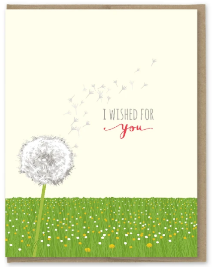 Dandelion Wished for You - Love Card