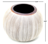 Pettra Vase - Vertical Brown Stripes