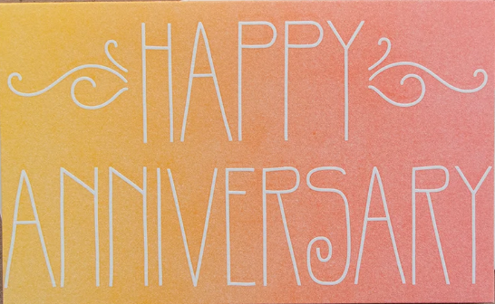 Ombre Happy Anniversary Card