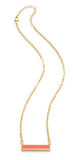 Enamel Bar Necklace - Peach Echo