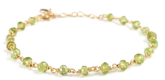 Peridot Gemstone Bracelet - S for Sparkle