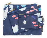 Navy Tidal Zipper Pouch - 3 sizes