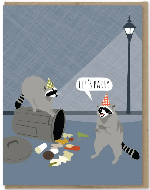 Raccoon Party - Birthday Card