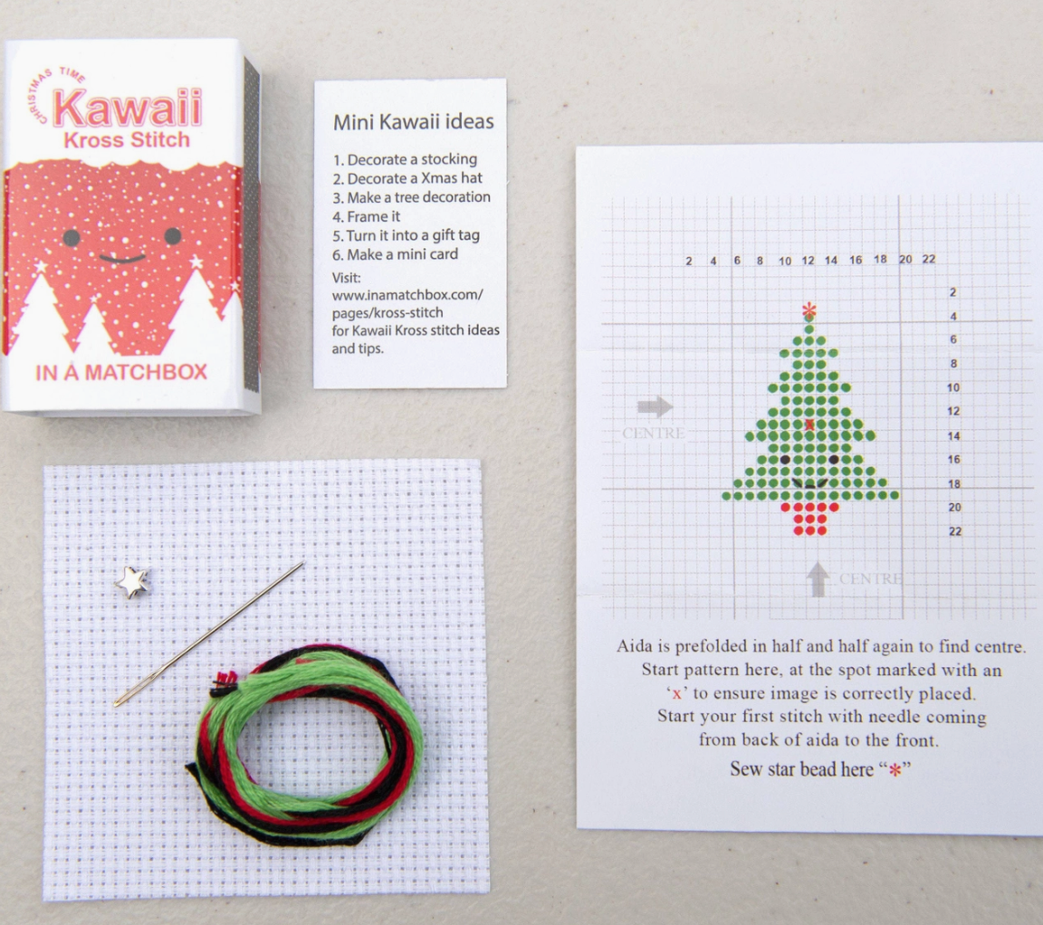 Mini Matchbox Christmas Cross Stitch Kits