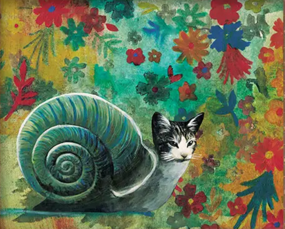 Cat Snail 8x10 Print - Pergamo