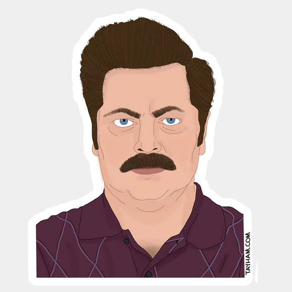 Ron Swanson Sticker - Parks and Recreation
