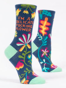Delicate Fucking Flower - Women's Crew Socks