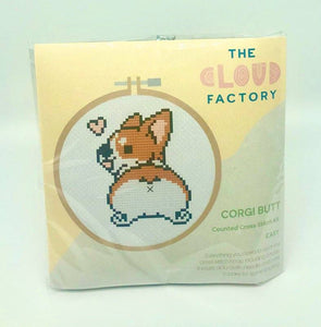 Cross Stitch Kit- Corgi