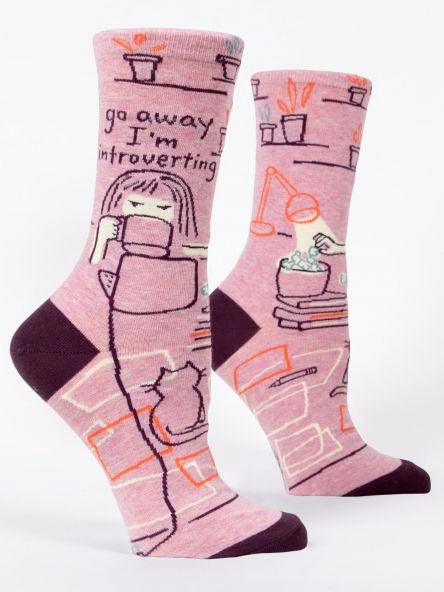 Go Away I'm Introverting - Women's Crew Socks