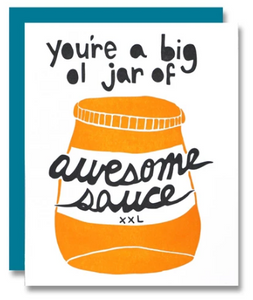 Jar of Awesome Sauce - Encouragement Card