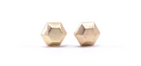 Hexagon Faceted Studs - Gold or Silver