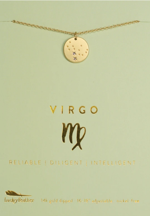 Zodiac Virgo Necklace - Lucky Feather