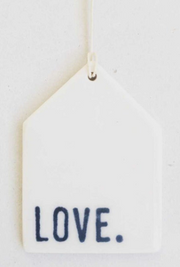 Love. - Mini Porcelain Wall Tag