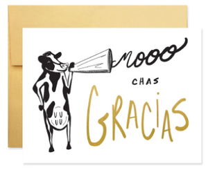 Mooo-chas Gracias! - Thank you card