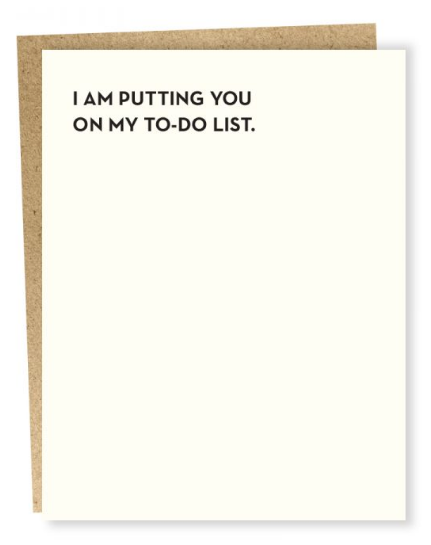 To-Do List - Love/Anniversary Card