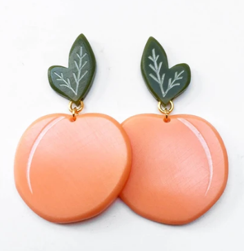 Peach Earrings Lg