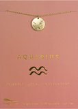 Zodiac Aquarius Necklace - Lucky Feather