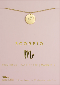 Zodiac Scorpio Necklace - Lucky Feather