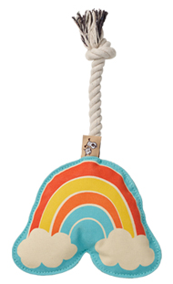 Rainbow Tug & Fetch Rope Dog Toy
