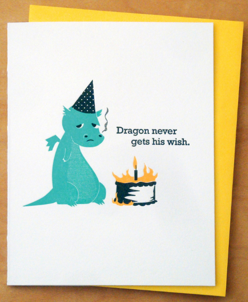 Dragon Wish - Birthday Card