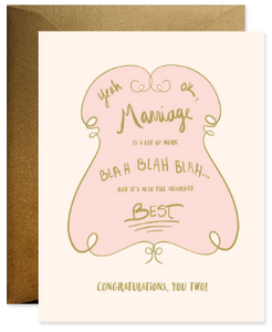 Marriage is the Best - Engagement/Wedding Card
