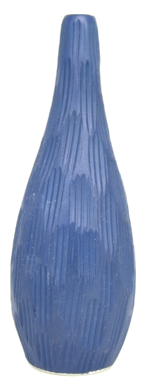 Modo Vase - Carved Solid Blue