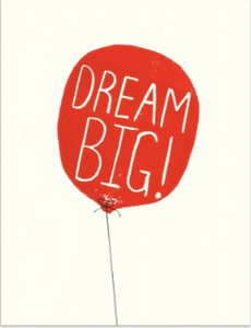 Red Balloon Dream Big - Graduation/Congratulations Card