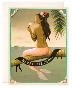 Mermaid Birthday - Birthday Card
