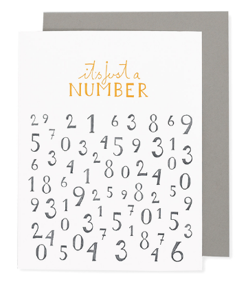 Just a Number - Birthday Card