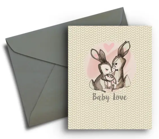 Little Bunnies - Baby Card