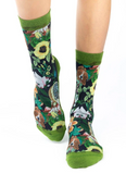 Dog Floral Womens Socks
