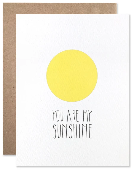 You Are My Sunshine - Love/Anniversary Card