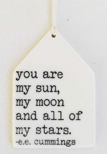 you are my sun... - Mini Porcelain Wall Tag