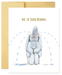 Weeping Wedding Elephant - Wedding Card