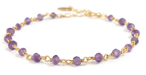 Amethyst Gemstone Bracelet - S for Sparkle