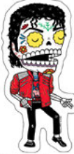 Michael Jackson Sugar Skull Sticker