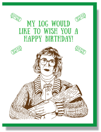 Twin Peaks Log Lady - Birthday Card