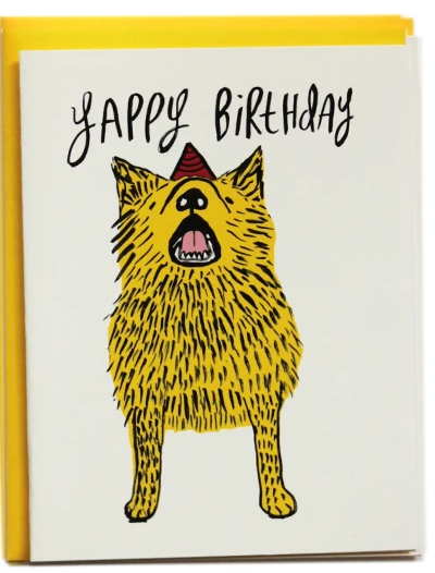Yappy Birthday - Birthday Card