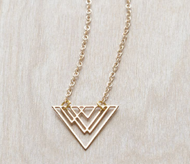 Geometric 2025 triangle necklace
