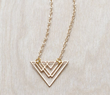 Geometric Triangle Necklace