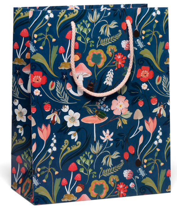 Forest Blue Floral Gift Bag