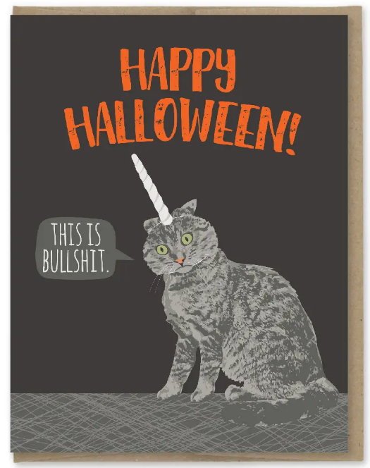 Halloween Uni-Kitty - Halloween Card