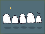 Ghost Parade - Halloween Card