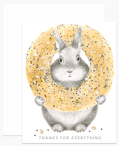 Everything Bagel Bunny - Thank You Card