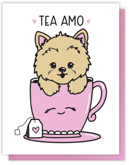 Tea Cup Dog - Love Card